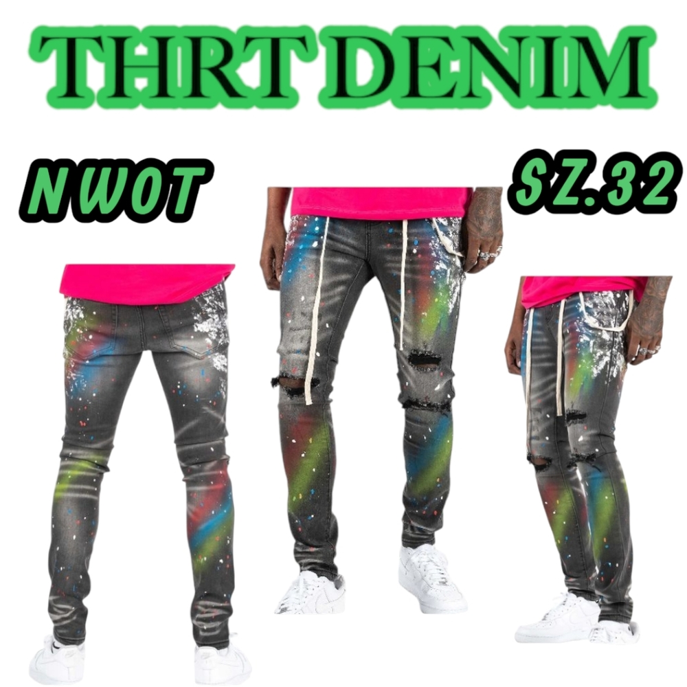 THRT (DTLR) Deadstock Airbrush Distressed Jeans SZ.32